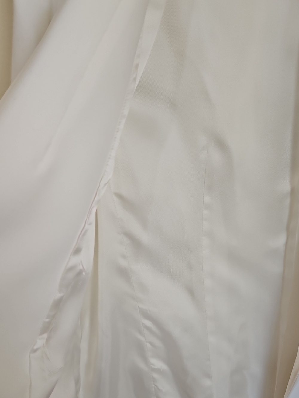 NWT Zara White Shawl Collar Blazer Size XL Shoulder Pads Lined - Picture 5 of 7